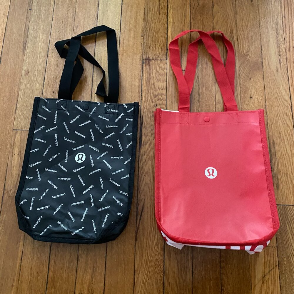 Lululemon Small Size Black and Red Multiprint Recycled Bags Multipurpose Fall - Picture 2 of 12